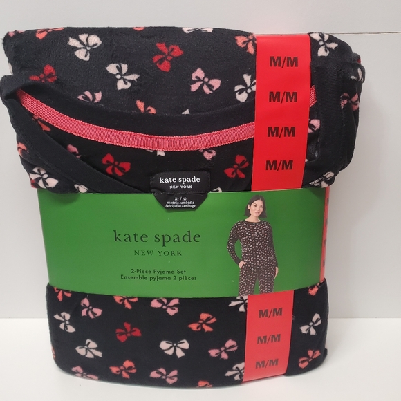 kate spade 2 piece pyjama set 💕 with bow print - Picture 5 of 7